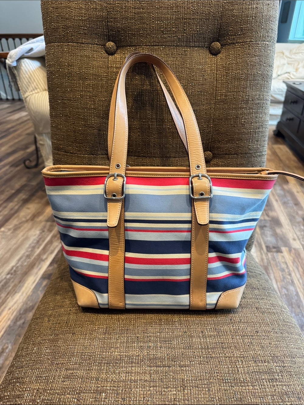 Coach vintage Hampton multicolor canvas tote bag & wristlet wallet with hangtag - Picture 4 of 12